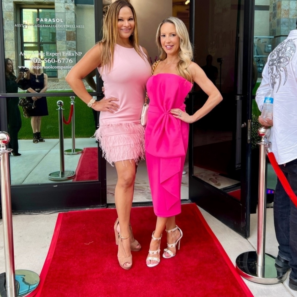 No Brand Strapless Hot Pink Midi Cocktail Dress with Bow, XS